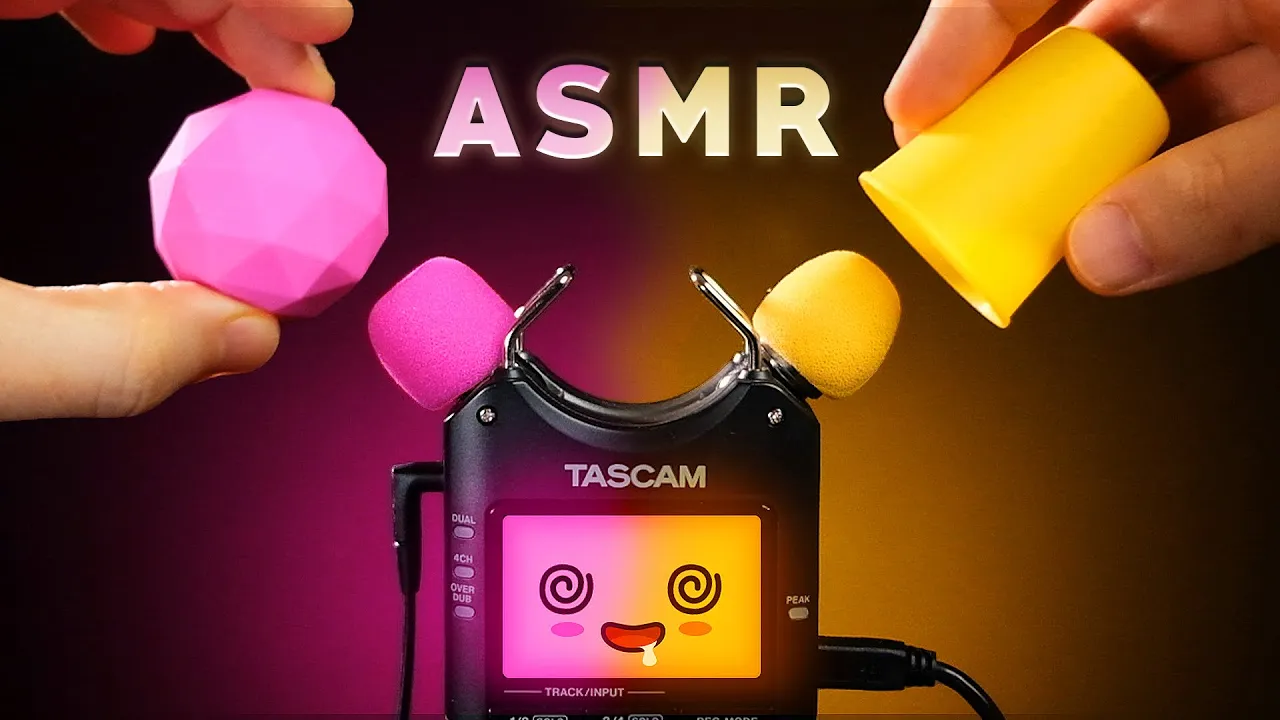 ASMR 3D 耳朵刺痛感用于深度睡眠和甜梦 [粉红色和黄色 Tascam 触发音 不说话]-助眠云视听